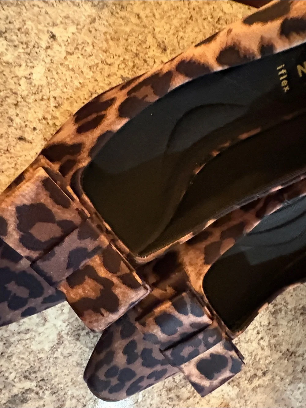 Anne Klein Leopard Print Pointed Toe Bow Heels - Brown & Black